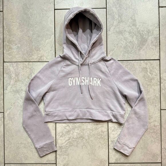 Gymshark Womens Size M Muave Purple Cropped Hoodie Sweatshirt - Picture 1 of 6
